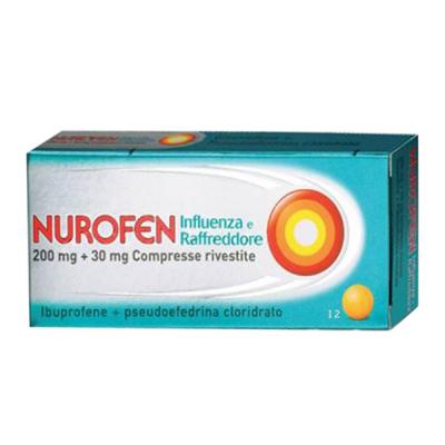 RECKITT nurofen influenza e raffreddore 12 compresse 200 mg + 30 mg